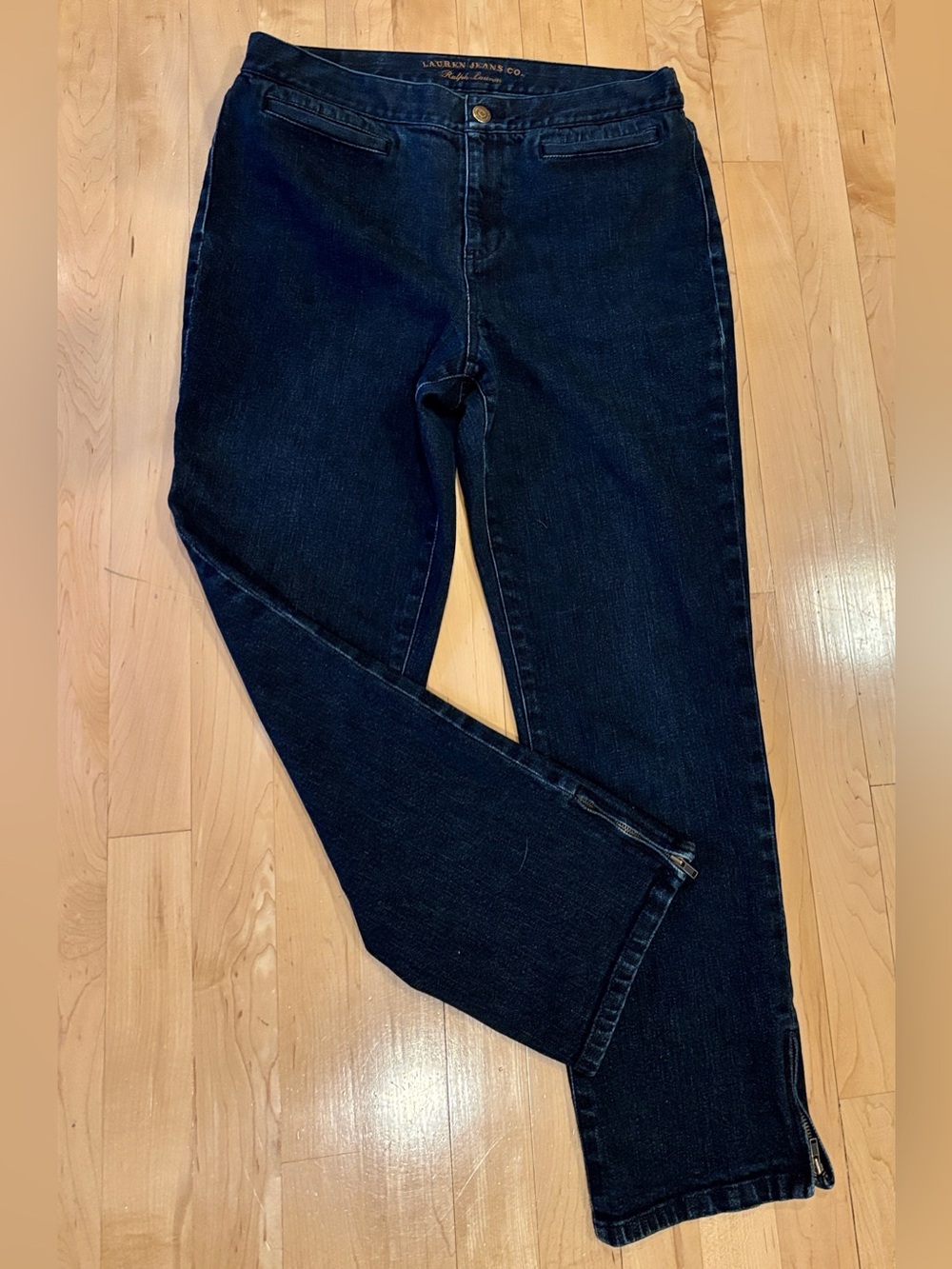 Ralph Lauren - Lauren Jeans Co. Dark Indigo Straight-Leg Jeans - size 8p